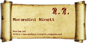 Morandini Ninett névjegykártya